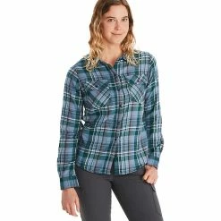Marmot Women's Bridget Midweight LS Flannel Shirt -Camping Wear Shop 10498361x1011204 zm