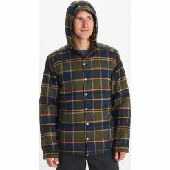 Marmot Men's Lanigan Insulated Flannel Jacket -Camping Wear Shop 10496841x1017407 vHood