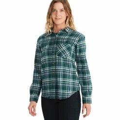Marmot Women's Maggie Midweight LS Flannel Shirt -Camping Wear Shop 10496855x1096530 zm